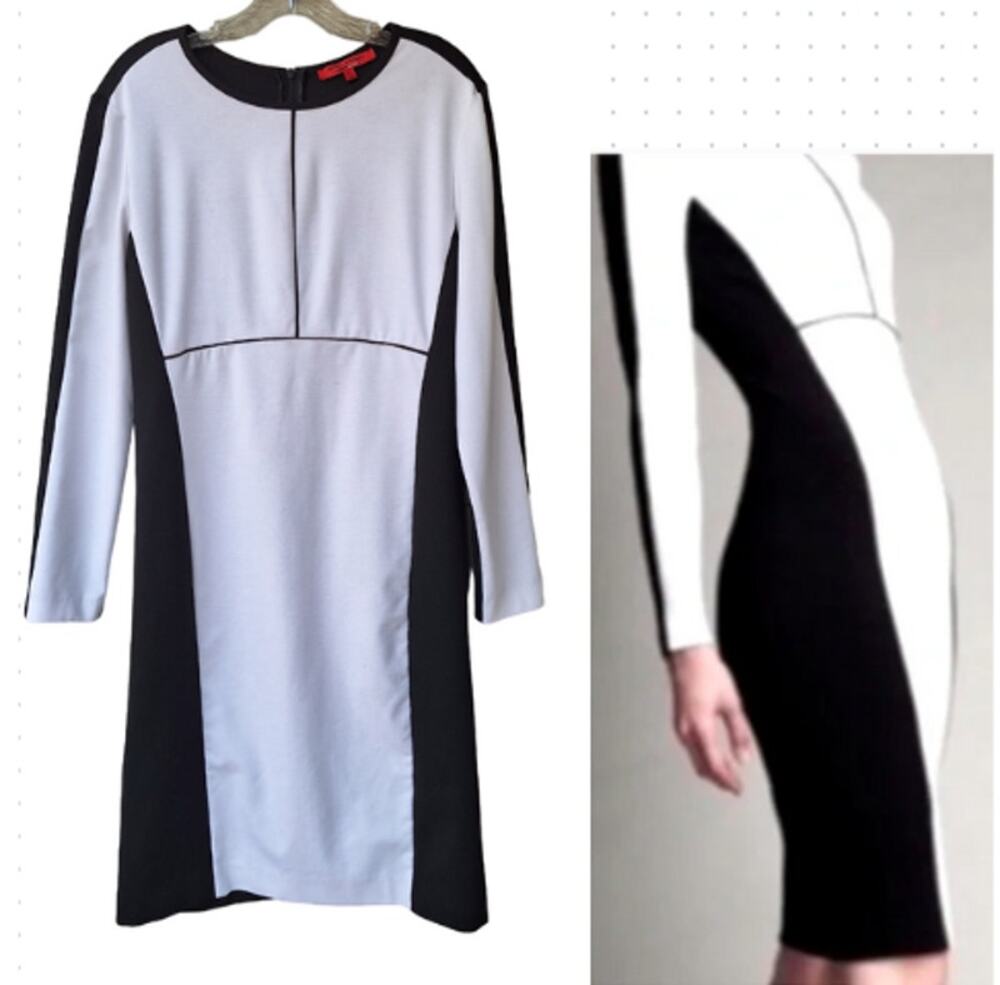 Narciso Rodriguez x NATION Black and White Sheath Knee length Dress XL Career